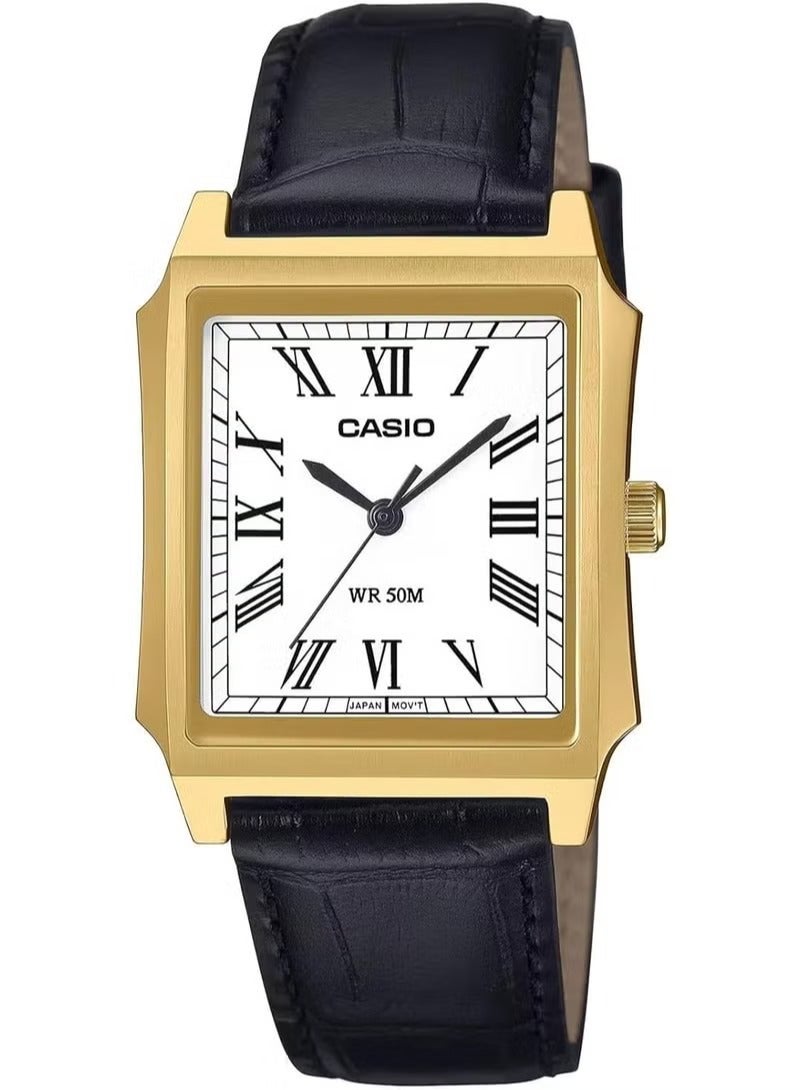 CASIO Analog Standard MTP-B190GL-7BV Classic design Leather Band Men's Watch-41 × 31.5 × 8.1 mm - Image 1
